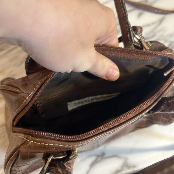 Vintage Retro Y2K Tommy Hilfiger baby handbag Purse Faux Leather Tan Crossbody - Picture 4 of 6